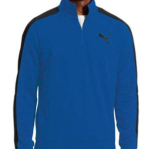 Men's PUMA Stretchlite 1/4 Zip Pull-Over Top Blue